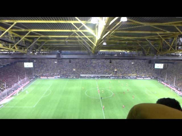 dfl supercup 2013: Borussia vs. Bayern, stadium celebrates goal for BVB