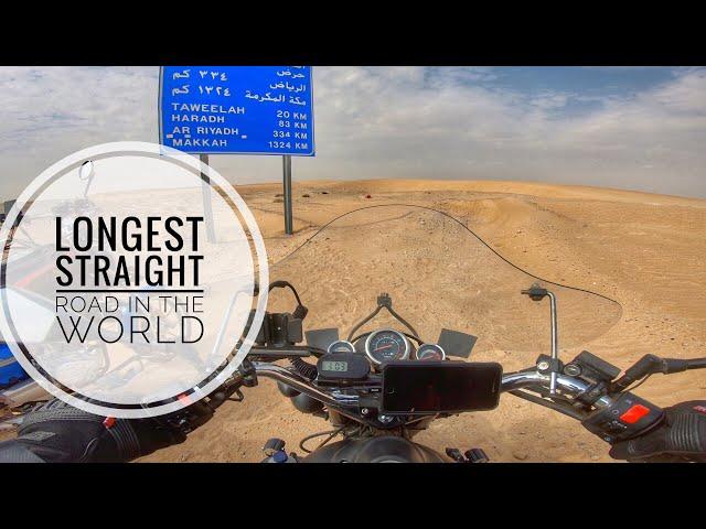 Travel On Longest Straight Road Of The World | Safar E Noor | Pakistan To Saudi Arabia On Motor Bike