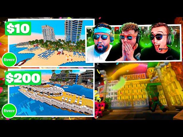 WE PAID people on FIVERR to BUILD A MINECRAFT MEGA BASE!! - Team Summertime