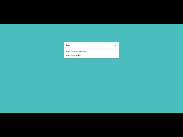 Auto Complete Suggestion Box using HTML, CSS & JS