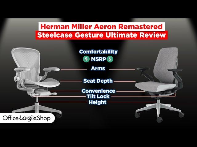 Herman Miller Aeron vs Steelcase Gesture 2023 Review -- Which is Better?