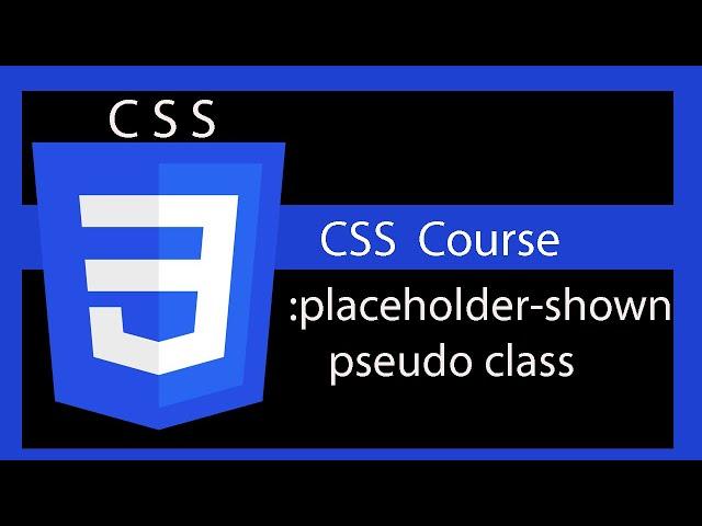 CSS Style form elements ( placeholder-shown pseudo-class )