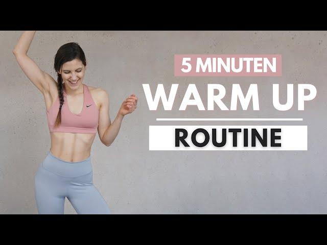 5 MIN Ganzkörper WARM UP ROUTINE für dein Home Workout | kurz, effektiv | Tina Halder