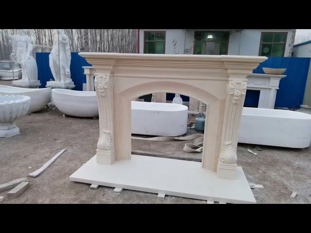 Marble fireplace mantle, fireplace surround, stone fireplace, Factory Wholesale, custom design