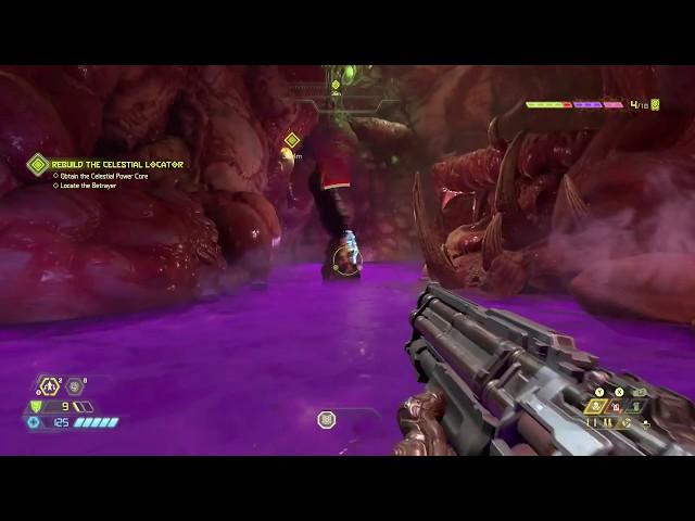 Doom Eternal Rebuild the Celestial Locator Jump From Sentinel to Bar to Next Section after battery