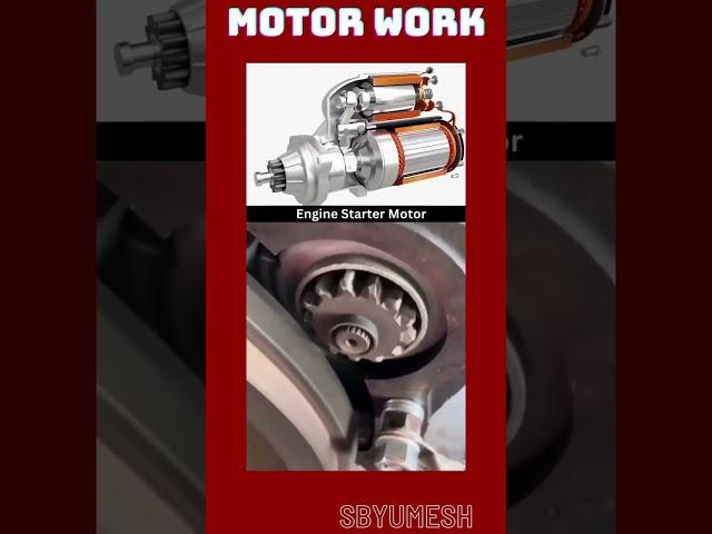 Starter Motors Work #solidworks #3danimations #3dmodeling #shorts