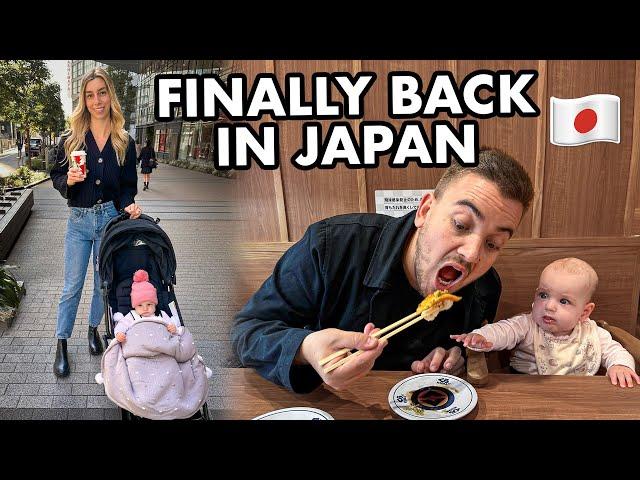 TRAVELLING TO JAPAN with our Baby & TOKYO FOOD VLOG | Kura Sushi, 7-Eleven, Starbucks