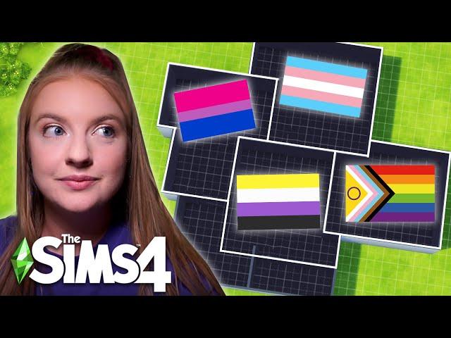 Every room is a different PRIDE FLAG! | Sims 4 Build Challenge