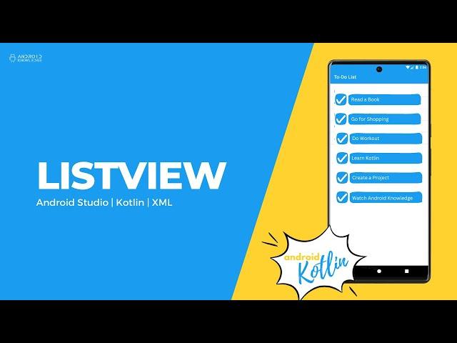 ListView in Android Studio using Kotlin | Android Knowledge