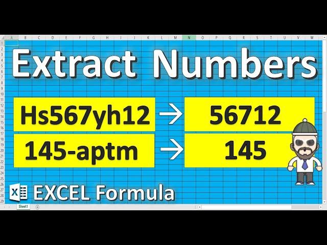 Get NUMBERS only from string in EXCEL