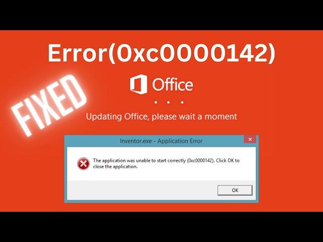 How to fix Microsoft office updating error (0xc0000142)