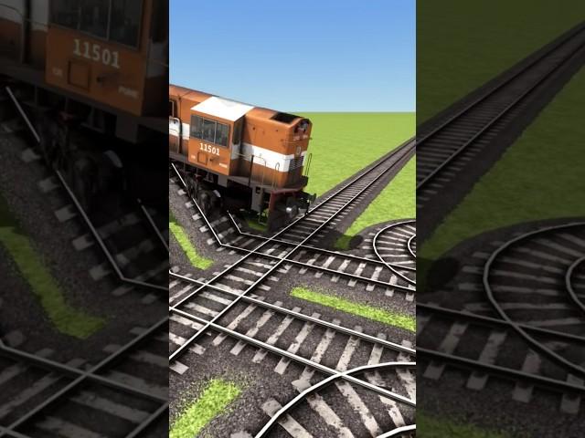 ⭕⭕Sliding Rounding⭕⭕ #bumpyforkedrailroadcrossing #crazyrails #trainsim #railway #train