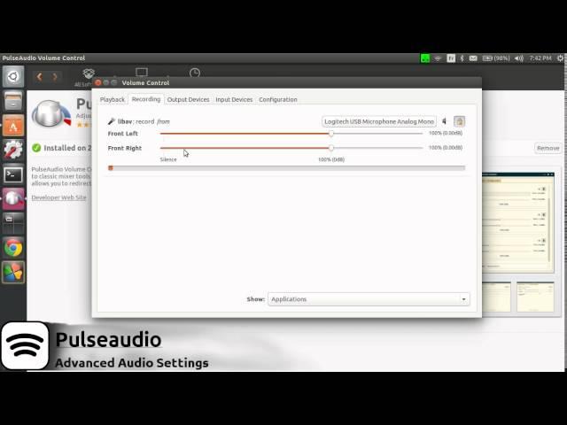 Ubuntu advanced audio settings