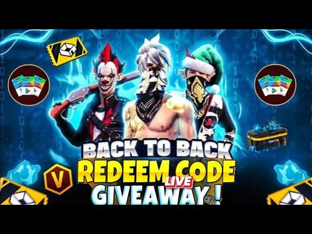 FREE FIRE LIVE GIVEAWAY CUSTOM ROOM || FF LIVE REDEEM CODE GIVEAWAY