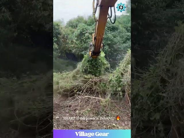 BEAST MODE Excavator DESTROYS Jungle!  Satisfying Destruction! #excavator #destruction #satisfying