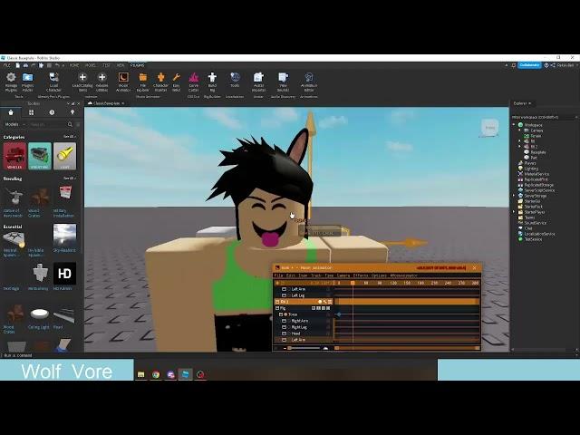 How to make vore animations in roblox studio