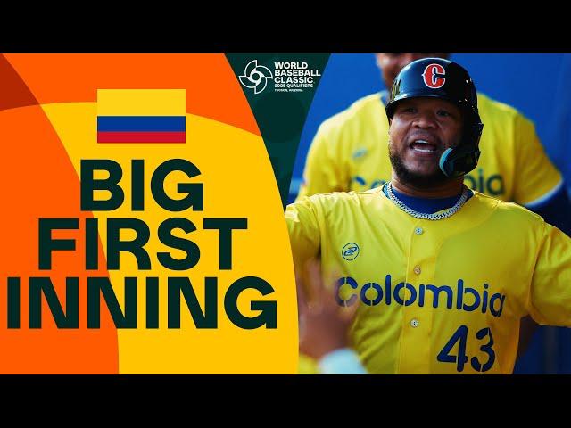 FULL INNING: Team Colombia scores 5 in the 1st inning vs. Team Germany