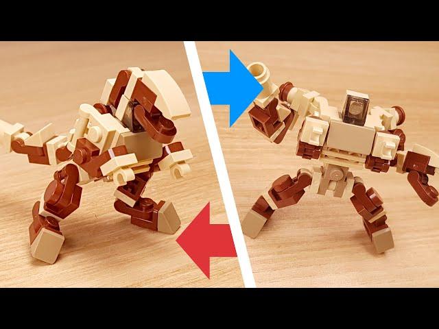 How to build mini LEGO robot Dinosaur Transformer Mech / Dinosaur T similar to  Beast Wars Megatron