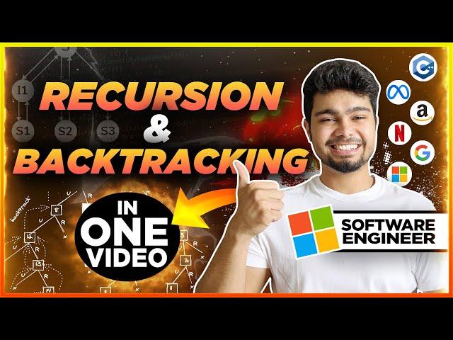 Recursion and Backtracking in one Video  | DSA by Nishant Chahar | Curious Chahar