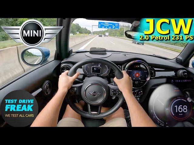 2024 Mini John Cooper Works Convertible 231 PS I Autobahn POV Top Speed with Fuel Consumption