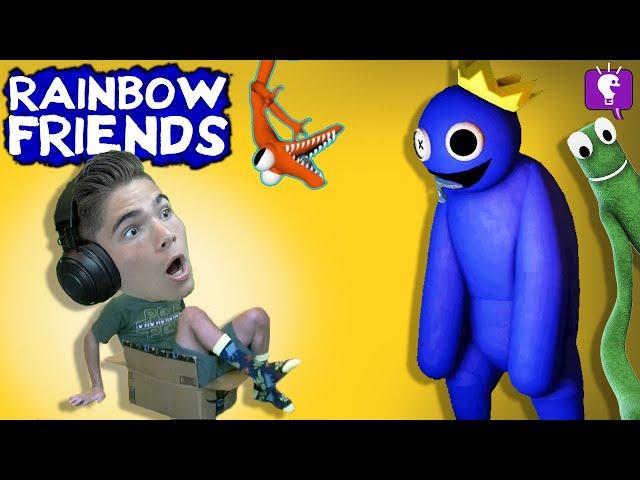 BLUE ROBLOX Rainbow Friends! HobbyPig Survival with HobbyFamilyTV