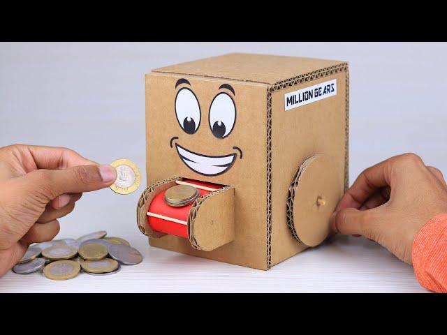 How To Make Coin Bank From Cardboard | Amazing Cardboard Project