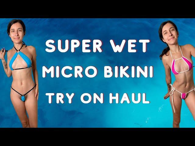 Super WET Tiny Micro Sherrylo Bikini Try On Haul