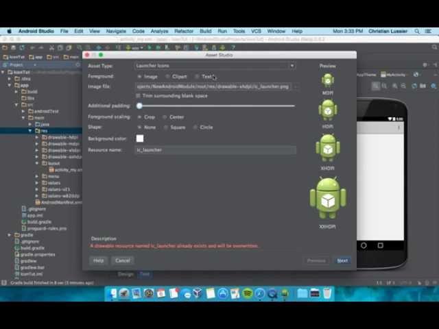 Adding App Icon in Android Studio