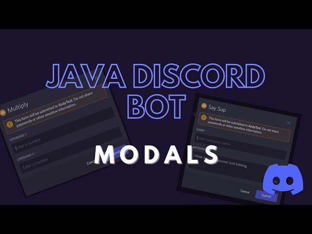 Java Discord Bot - Modals