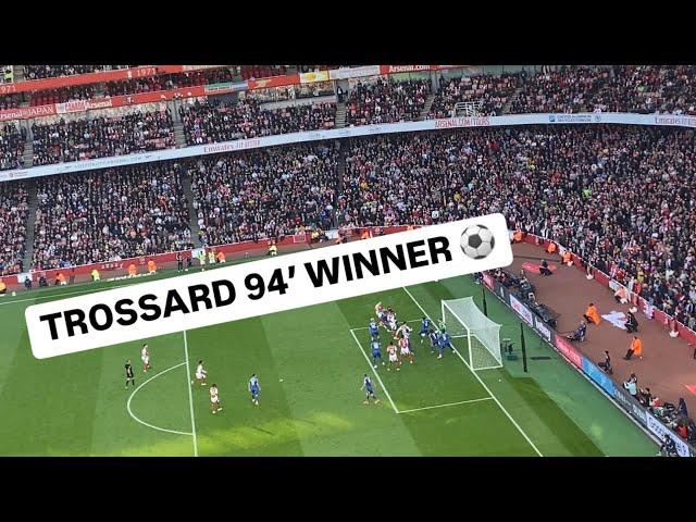 TROSSARD SCORES AGAIN SCENES!!! Arsenal 4-2 Leicester (28/09/24)