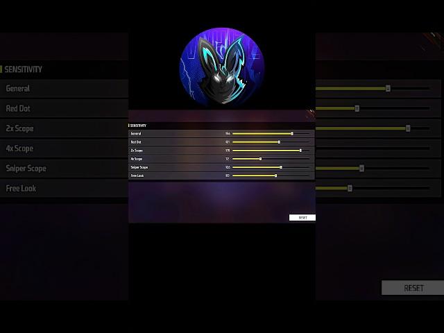Raistar Scert Sensitivity Satting  | New Auto Headshot Sensitivity For All Guns #freefire #shorts