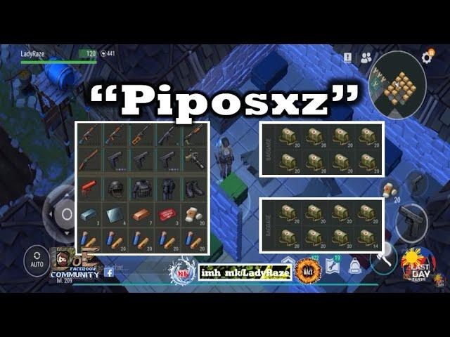 "Piposxz" using tanning rack to block | REVENGE RAID  - Last Day On Earth: Survival