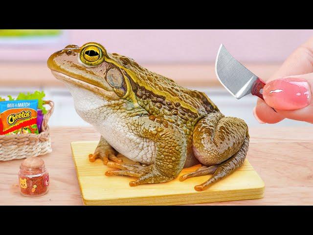 Catching Frog In Garden  Best Miniature Cheetos Fried Frog Leg Cooking Recipe  Tina Mini Cooking