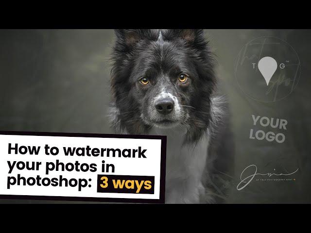 How To Add Watermarks in Photoshop | 3 ways to add a logo to your photos in Adobe Photoshop