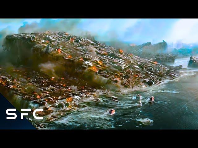 Escaping Collapsing Los Angeles | 2012 Movie Clip 1 | Full Movie Clips