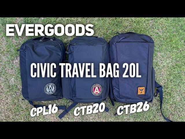 EVERGOODS Civic Travel Bag 20L (CTB20) vs the REST // Packed for Pilot Travel 