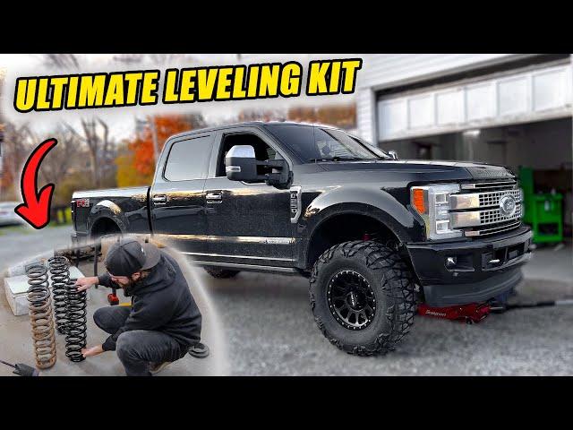 New Dual Rate Coil 2.5" Leveling kit on F250 Platinum