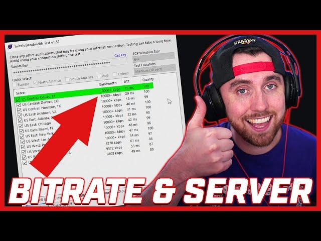 Finding the Best OBS Bitrate and Server to Use for Twitch Streaming