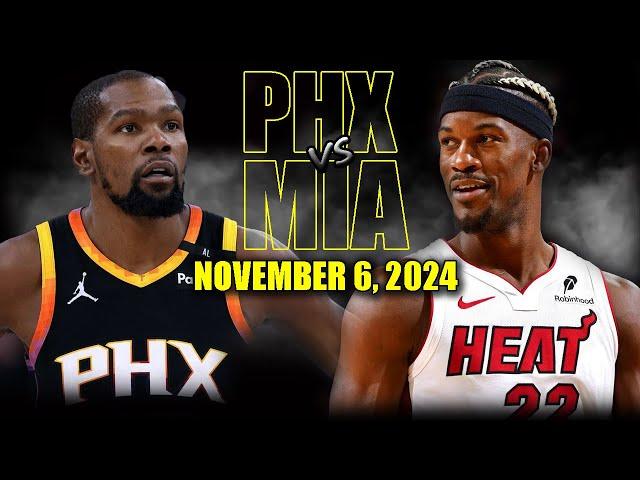 Phoenix Suns vs Miami Heat Full Game Highlights - November 6, 2024 | 2024-25 NBA Season