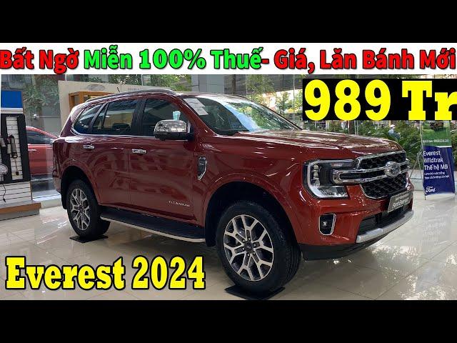 Bất Ngờ Miễn 100% Phí Trước Bạ Ford Everest Giữa Tháng 9| Giá Lăn Bánh Ford Everest Mới | Topcarvn