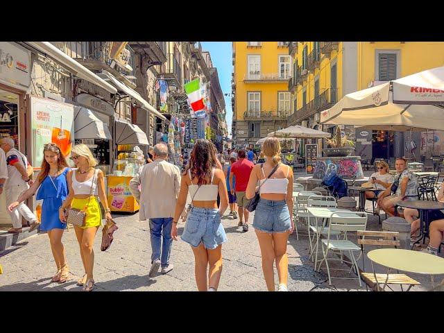 Naples, Italy  - July 2024 - 4K 60fps HDR Walking Tour