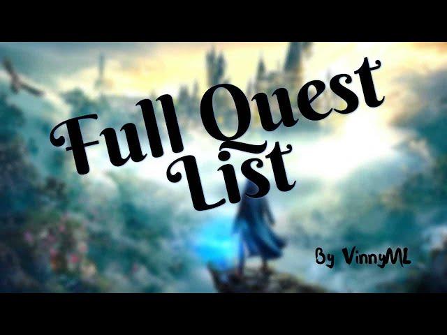 Hogwarts Legacy Full Quest List  (The Good Samaritan Achievement/Trophy)