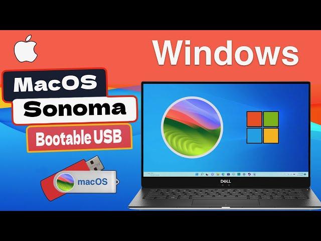 How to Create macOS Sonoma Bootable USB Drive on Windows | macOS Sonoma Boot Drive on Windows 11