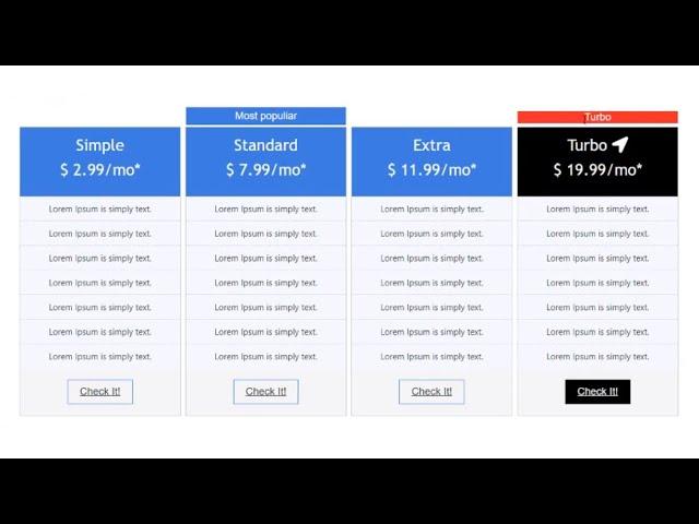 WordPress Pricing Table Builder plugin - Responsive Plan Tables