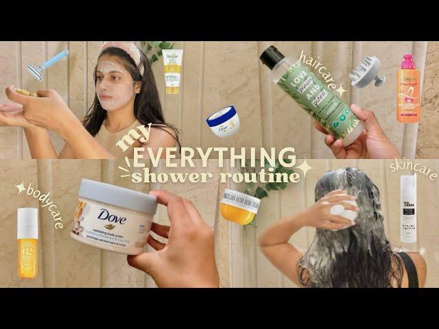 MY EVERYTHING SHOWER ROUTINE🫧 haircare, bodycare & skincare