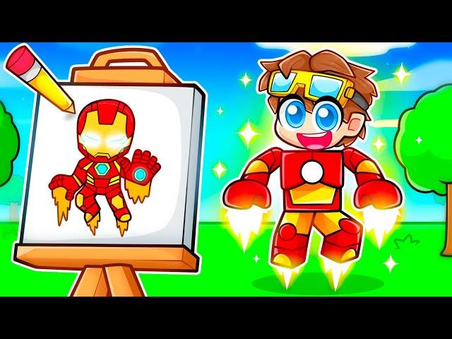 Become Whatever SUPERHERO You Draw In Roblox!