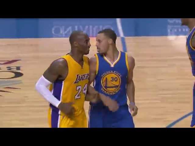 Kobe Gives Curry Respect After Draining Long Three