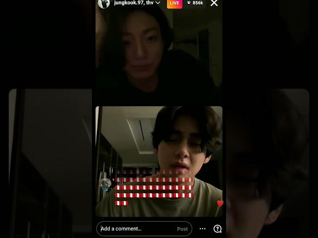 jk and V live ONG Instagram #diy #diycraft #jimin #bts #viral #beauty #likeforlikes #mybtstory#v #jk