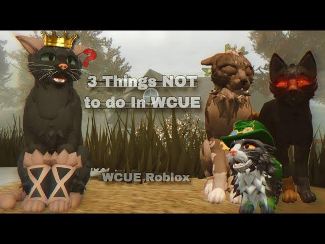 3 Things you should NEVER do in WCUE | WCUE Roblox