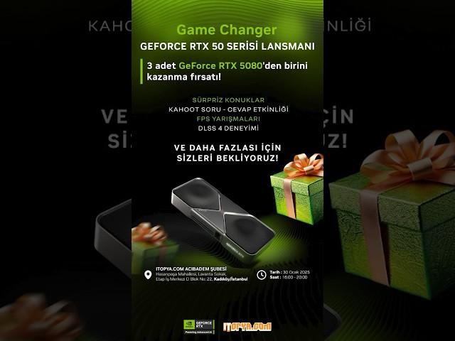 3 ADET GeForce RTX 5080'DEN BİRİNİ KAZANMAK İÇİN ITOPYA.COM LASMANINA DAVETLİSİN!